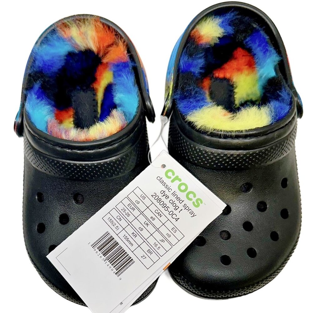 Crocs Kids' Classic Lined Clogs | Kids' Slippers | Fuzzy Slippers Size C9